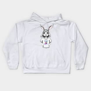 Girl Bunny Shirt Kids Hoodie
